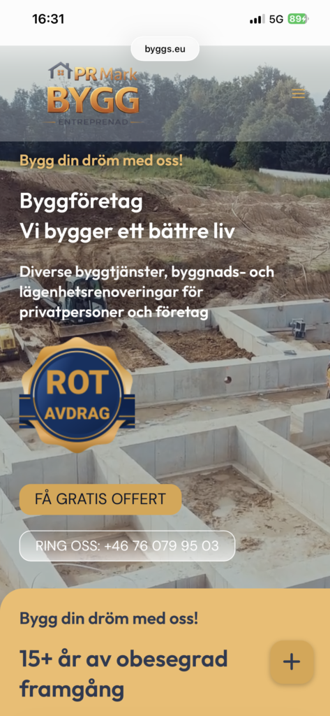 WordPress mājaslapas izstrāde byggs.eu